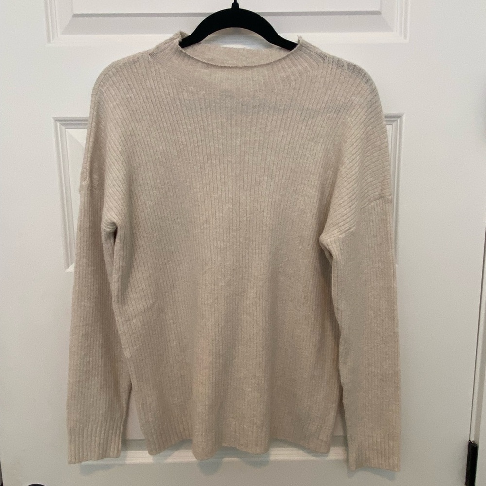 Cream Turtleneck Sweater